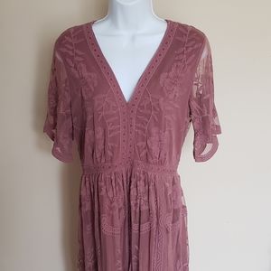 Altard state rose lace dress size large